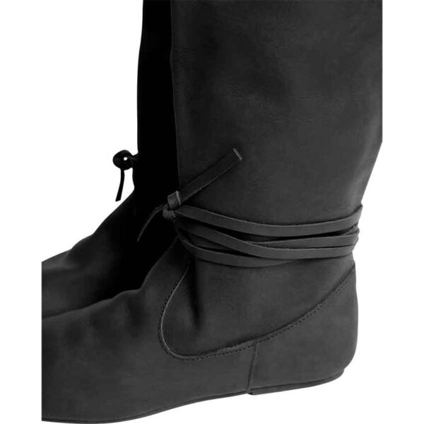 Ole Nubuck Leather Viking Boots - Black
