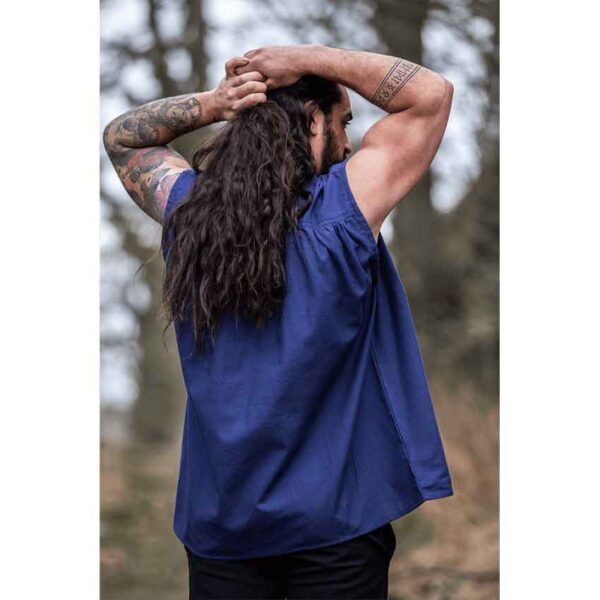 Louis Sleeveless Medieval Shirt - Blue