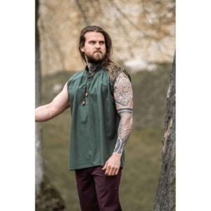 Louis Sleeveless Medieval Shirt - Green
