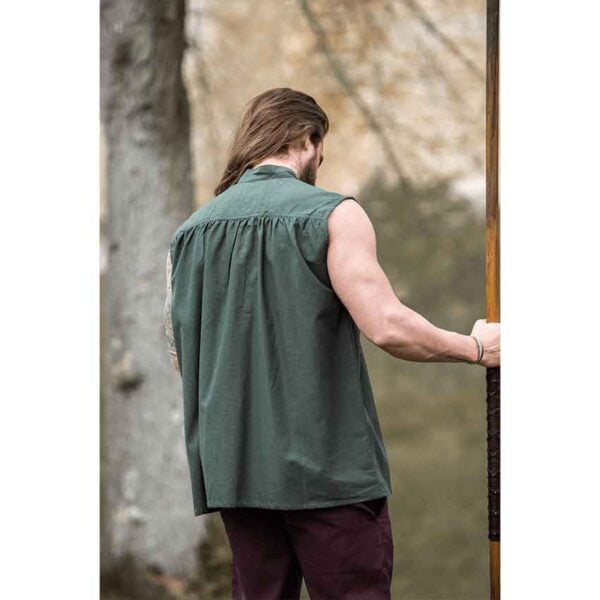 Louis Sleeveless Medieval Shirt - Green
