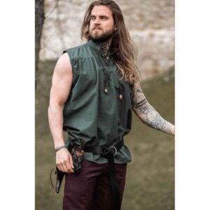 Louis Sleeveless Medieval Shirt - Green