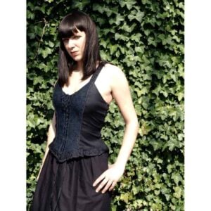 Enya Gothic Medieval Bodice - Black