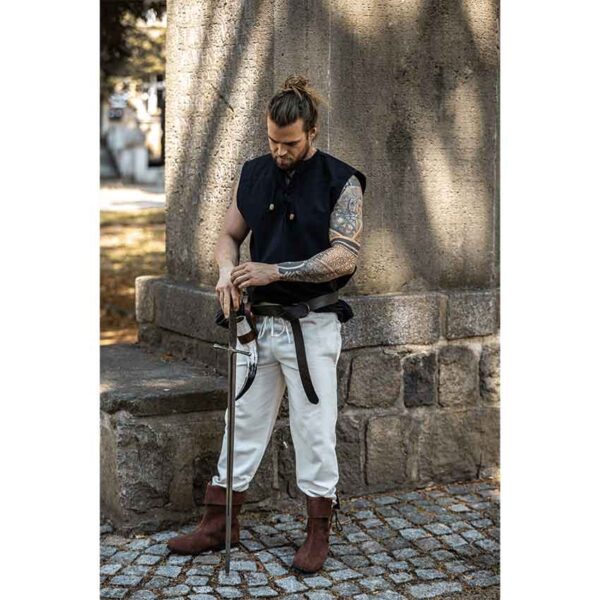Jean Sleeveless Medieval Shirt - Black