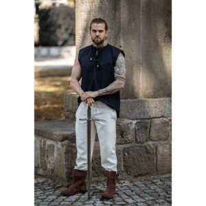 Jean Sleeveless Medieval Shirt - Black