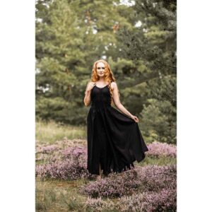 Jasmine Laced Bodice Medieval Dress - Black