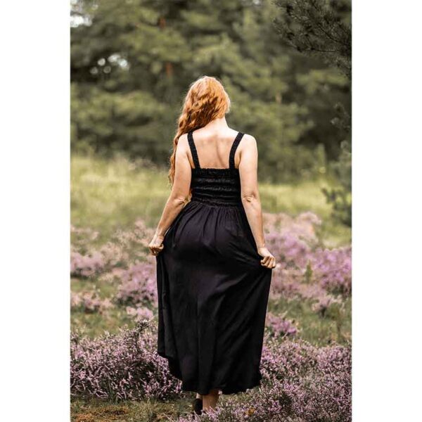 Jasmine Laced Bodice Medieval Dress - Black