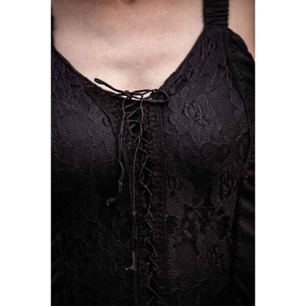 Jasmine Laced Bodice Medieval Dress - Black