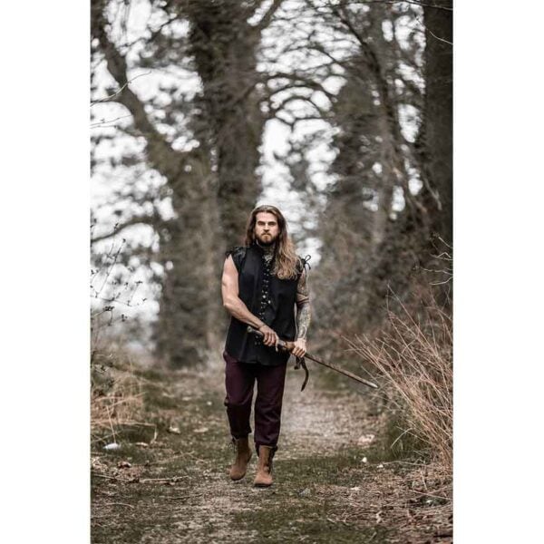 Ott Sleeveless Medieval Shirt - Black