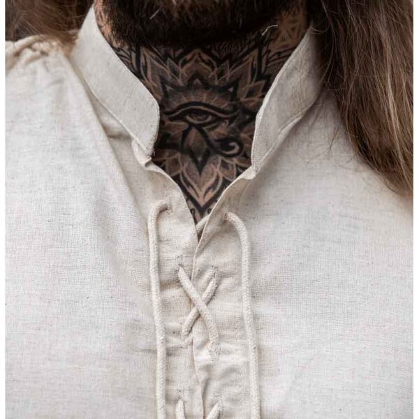 Henn Sleeveless Medieval Shirt - Natural