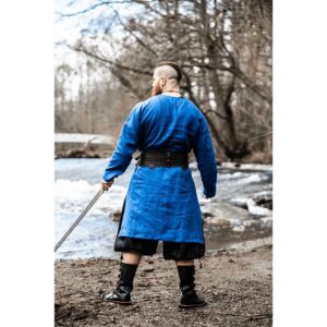 Halvar Linen Viking Tunic - Blue