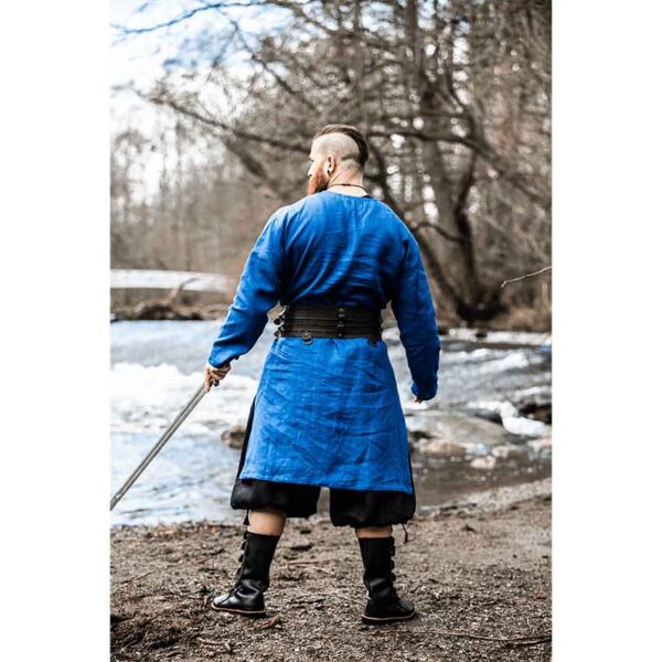 Halvar Linen Viking Tunic - Blue