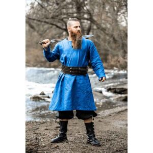 Halvar Linen Viking Tunic - Blue