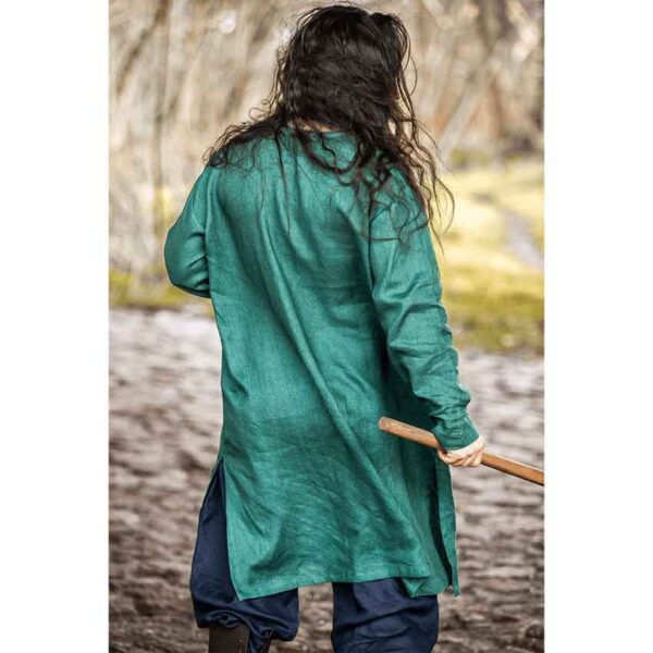 Halvar Linen Viking Tunic - Green