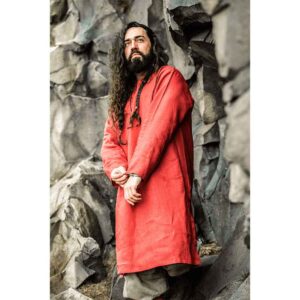 Halvar Linen Viking Tunic - Red