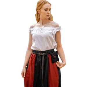 Adele Sleeveless Medieval Summer Blouse - White