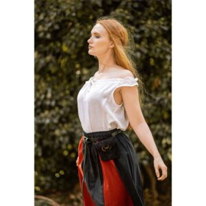 Adele Sleeveless Medieval Summer Blouse - White