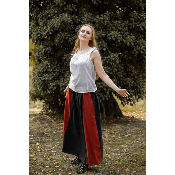 Adele Sleeveless Medieval Summer Blouse - White