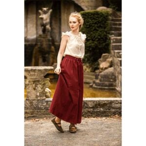 Lotte Ruffled Medieval Summer Blouse - Natural