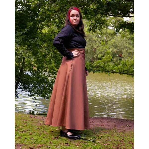 Hannah Buttoned Canvas Skirt
