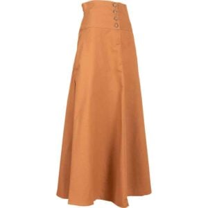 Hannah Buttoned Canvas Skirt