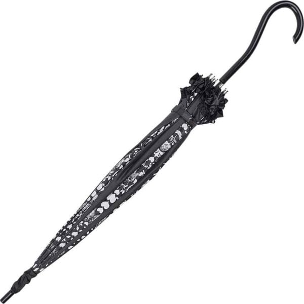 Black and White Rose Umbrella