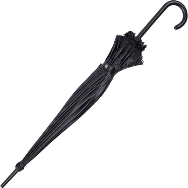 Black Satin Gothic Umbrella