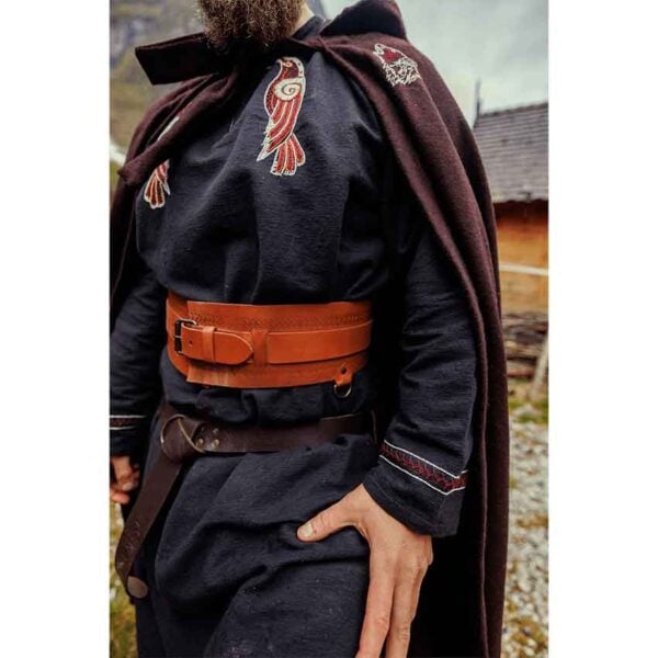 Ingrid Wide Viking Belt - Cognac Brown