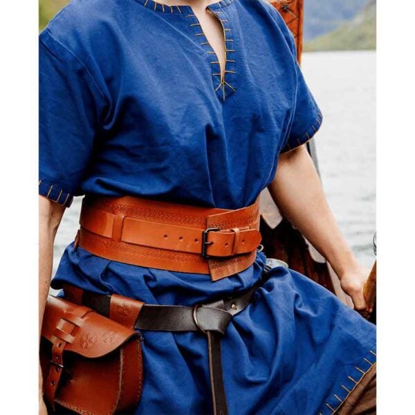 Ingrid Wide Viking Belt - Cognac Brown