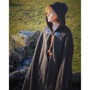 Kids Medieval Cloak with Clasp - Grey