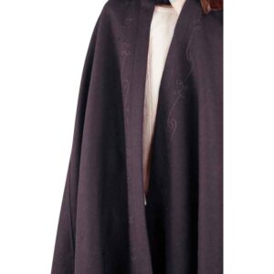 Heda Kids Embroidered Wool Cloak - Brown