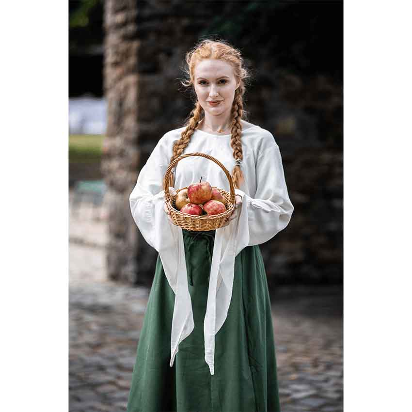 Irma Medieval Trumpet Sleeve Blouse - Natural