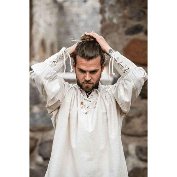 Claude Men's Pirate Shirt - Natural