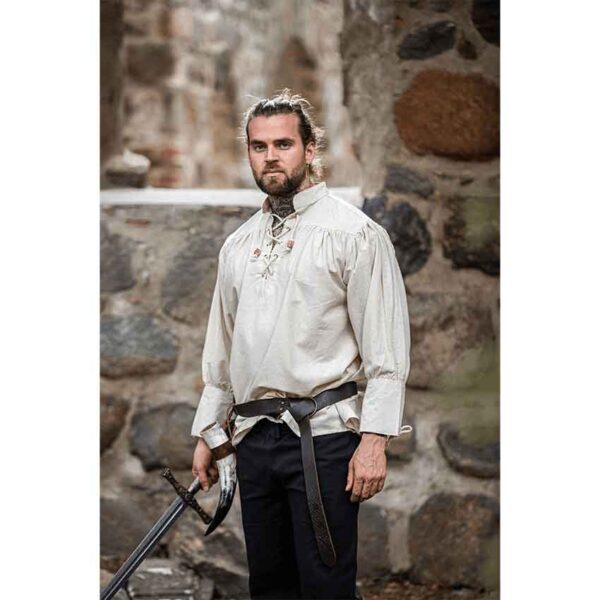 Claude Men's Pirate Shirt - Natural