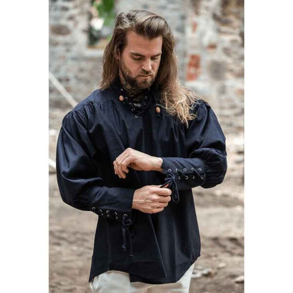 Claude Men's Pirate Shirt - Black