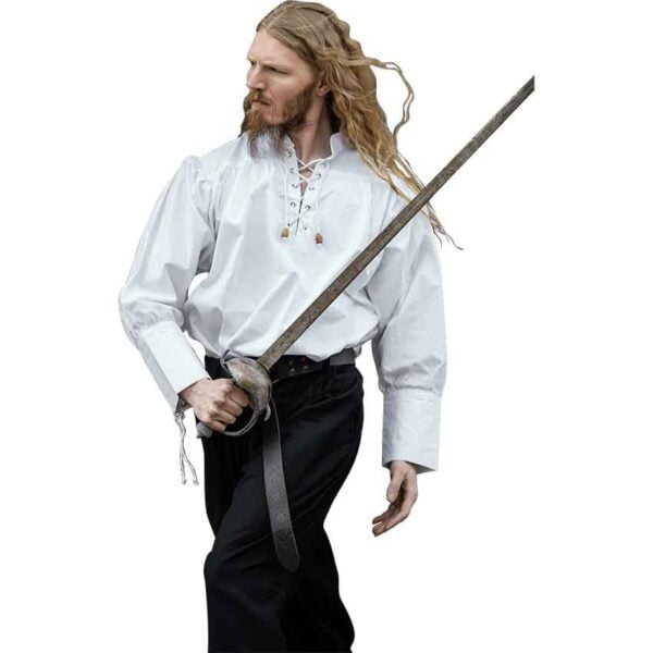 Claude Men's Pirate Shirt - White