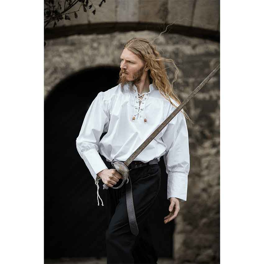 Claude Men's Pirate Shirt - White