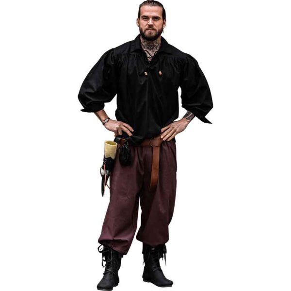 Artur Men's Pirate Shirt - Black
