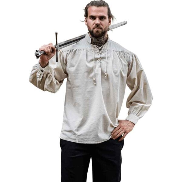 Bruno Men's Medieval Shirt - Natural