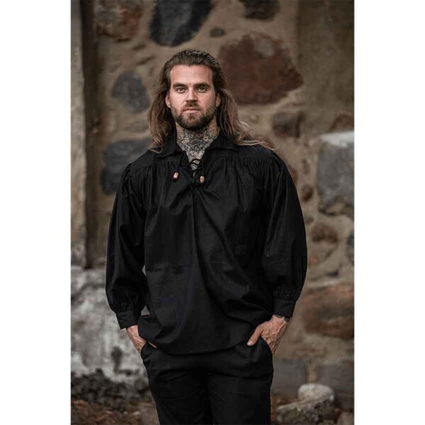 Georg Mens Medieval Shirt - Black