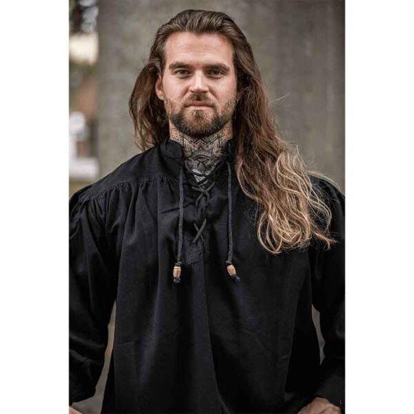 Georg Mens Medieval Shirt - Black