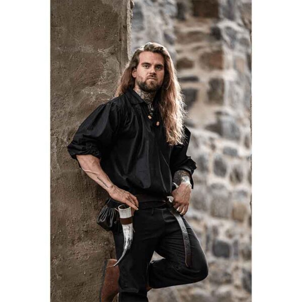 Georg Mens Medieval Shirt - Black