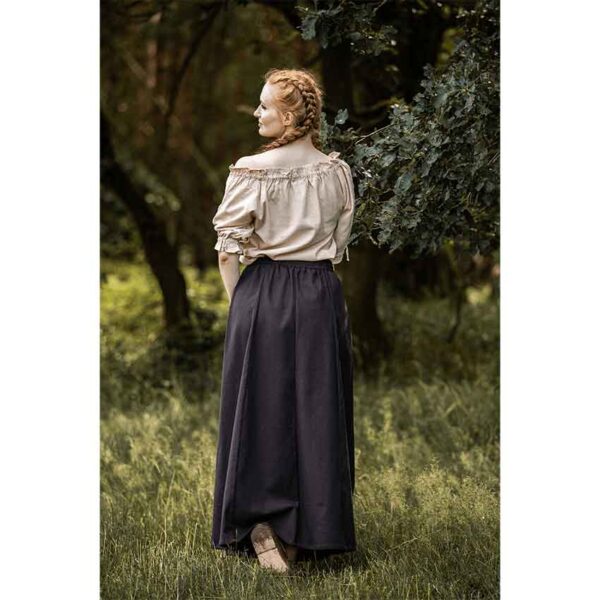 Sandra Short Sleeve Medieval Blouse - Hemp