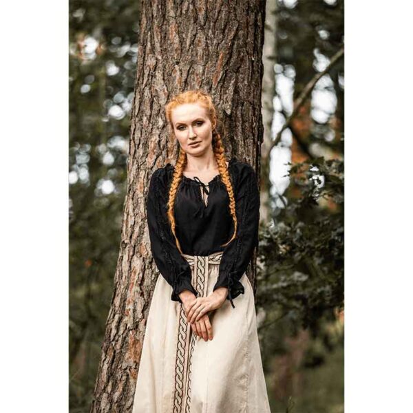 Bettina Medieval Shirt - Black