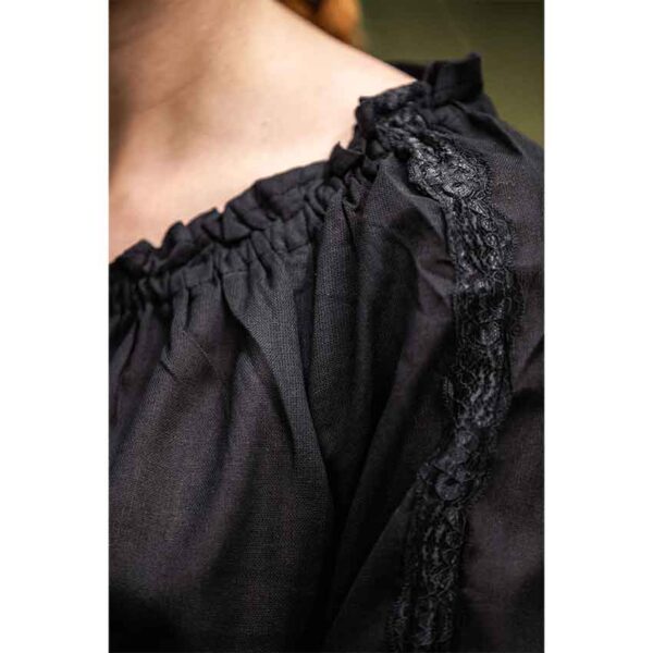 Bettina Medieval Shirt - Black