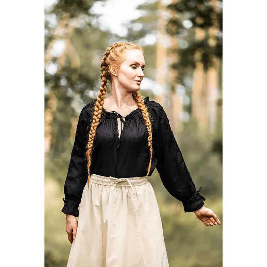 Bettina Medieval Shirt - Black