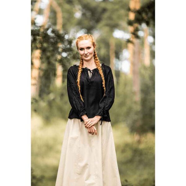Bettina Medieval Shirt - Black