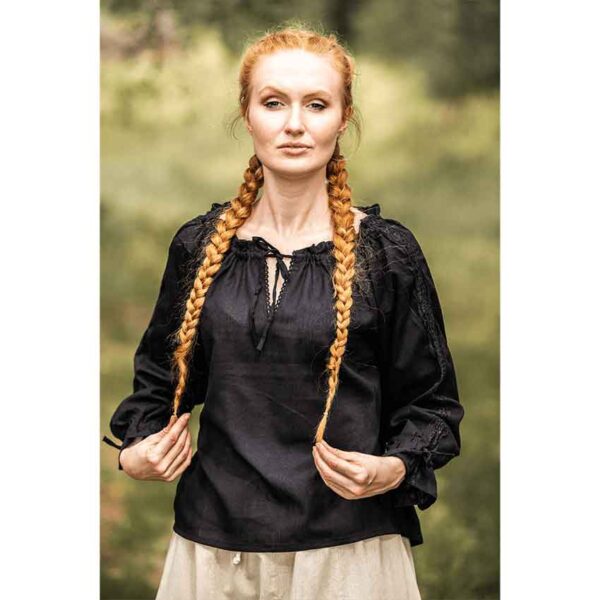 Bettina Medieval Shirt - Black