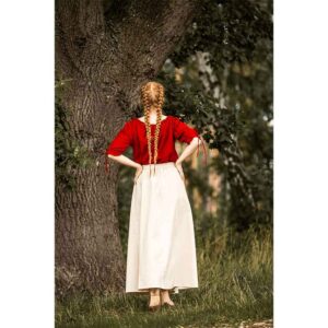 Vera Medieval Short Sleeve Blouse - Red