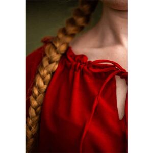 Vera Medieval Short Sleeve Blouse - Red