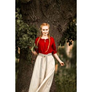 Vera Medieval Short Sleeve Blouse - Red